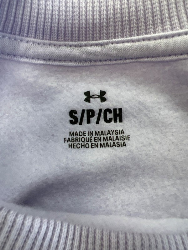 Under Armour Women's Purple Long Sleeve Rival Fleece Crewneck Sweatshirt - S image 3