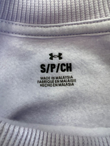 Under Armour Women's Purple Long Sleeve Rival Fleece Crewneck Sweatshirt - S image 3