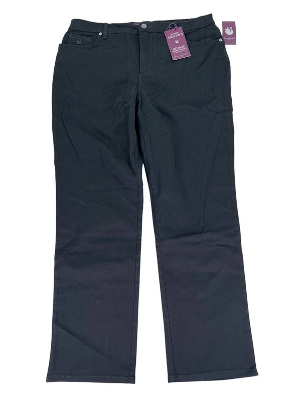 Gloria Vanderbilt Women's Black Amanda Tapered Leg Jeans - 14 Short