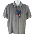 Chaps Men's Black/White Birdseye Short Sleeve Polo Shirt - XL