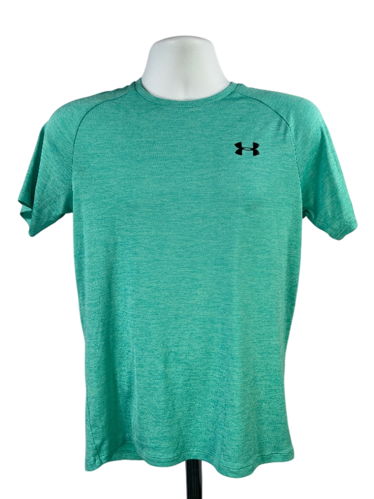 Under Armour Men's Blue/Green Short Sleeve Athletic Tech T-Shirt - S