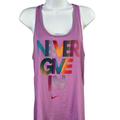 Nike Women's Purple Dri-Fit Racerback Athletic Tank Top - L