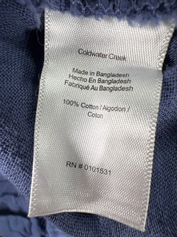 Coldwater Creek Women's Blue Gauze Relaxed Fit Pull On Pants - XXL image 4