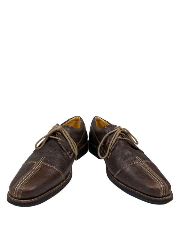Sandro Moscoloni Men's Brown Leather Comfort Lace Up Derby Loafers - 9.5 image 6