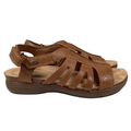 Clarks Collection Women's Brown Leather April Belle Slingback Sandals - 8.5