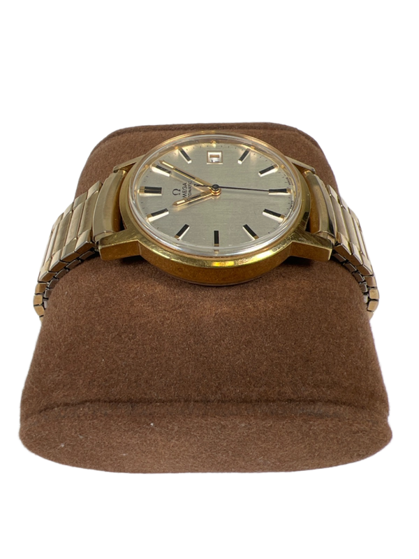 Omega Vintage Gold Plated Automatic 1970's Stretch Band Wrist Watch image 3