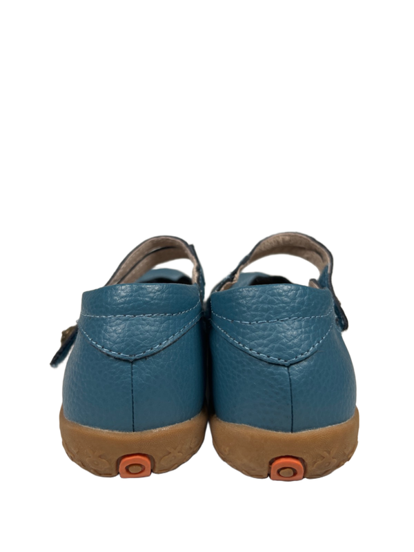 Spring Step Women's Blue Leather Hearts Closed Toe Shoes - 39/US 9 image 4