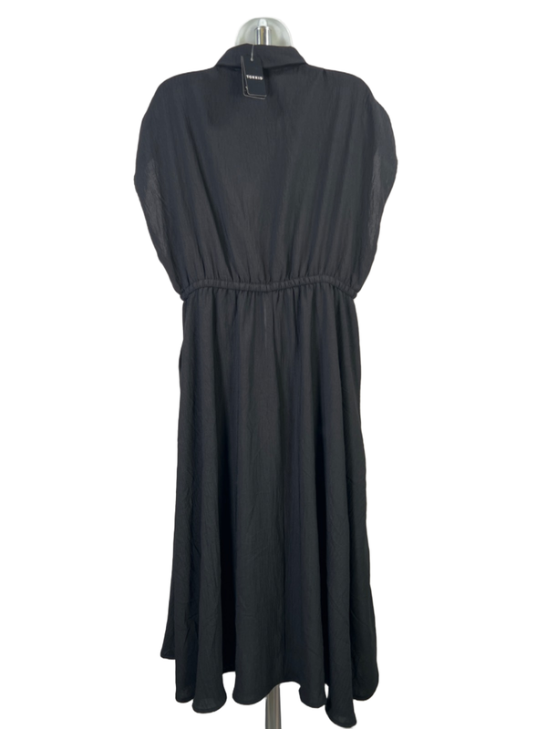 Torrid Women's Black Gauze Button Up Sleeveless Midi Dress - 0 Plus image 2