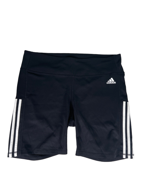 Adidas Women's Black/White Striped Aeroready Pull On Athletic Shorts - 2XL