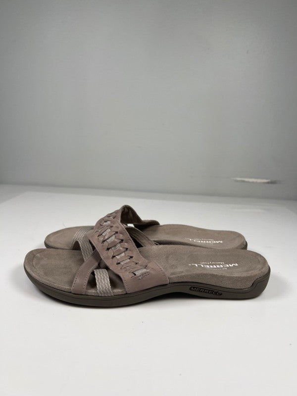Merrell Women's Gray Moon Strappy Slide On Sandals - 8 image 5