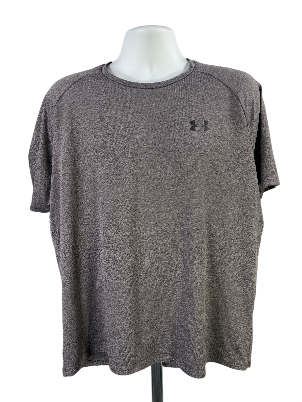Under Armour Men's Gray Heathered Short Sleeve Tech Athletic Shirt - XL