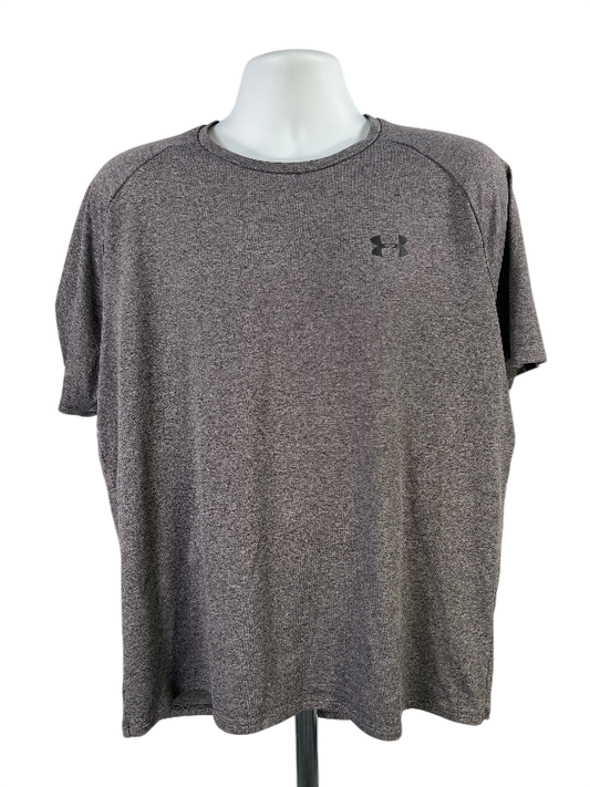 Under Armour Men's Gray Heathered Short Sleeve Tech Athletic Shirt - XL