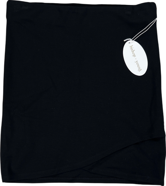 NEW Bishop and Young Women’s Black Cross Front Mini Skirt - XS