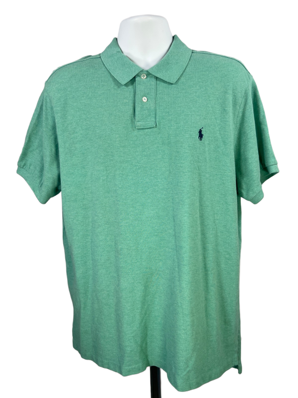 Polo Ralph Lauren Men's Green Short Sleeve Custom Fit Polo Shirt - XXL