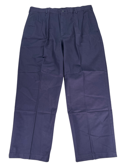 Lands End Men's Navy Blue Cotton Dress Pants - 38x29