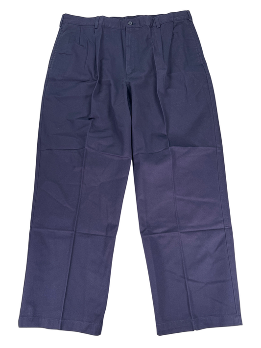 Lands End Men's Navy Blue Cotton Dress Pants - 38x29