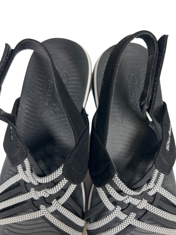 Skechers Women's Black Arch Fit Reggae Sport Slingback Open Toe Sandals - 8 image 3