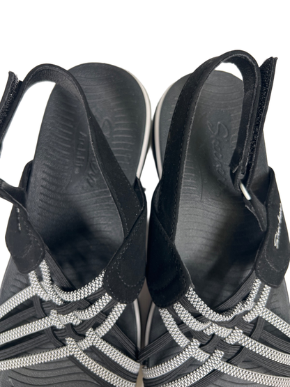 Skechers Women's Black Arch Fit Reggae Sport Slingback Open Toe Sandals - 8 image 3