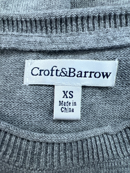 Croft and Barrow Women's Gray/Black Colorblock  3/4 Sleeve Sweater - XS image 3