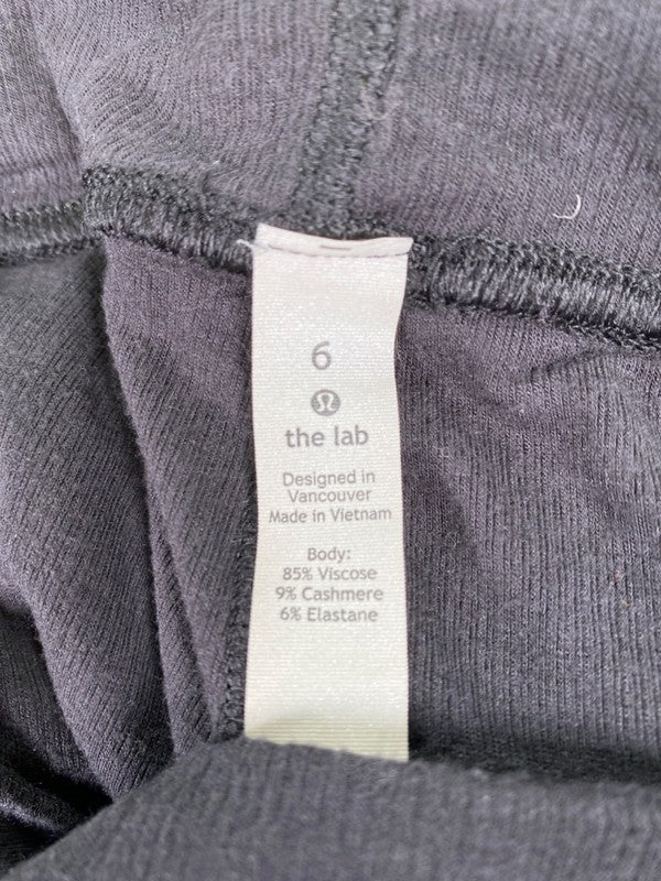 Lululemon Women's Black/Gray Ribbed The Lab Cashmere Blend 28" Leggings - 6 image 3