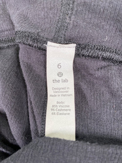 Lululemon Women's Black/Gray Ribbed The Lab Cashmere Blend 28" Leggings - 6 image 3