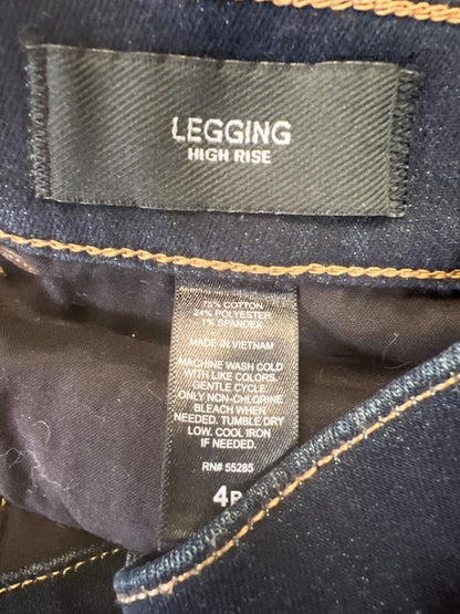 Express Jeans Women's Dark Wash High Rise Denim Jeggings - 4 image 4