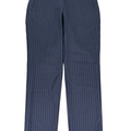 J Jill Women's Navy Blue Pinestripe Pull On Ponte Slim Leg Pants - S
