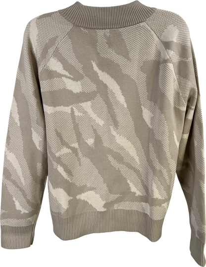 Athleta Women’s Beige Jacquard Textured Long Sleeve Sweater - S image 2