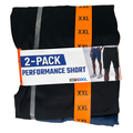 32 Degrees Cool Men's Black/Blue 2-Pack Of Stretch Performance Shorts - XXL
