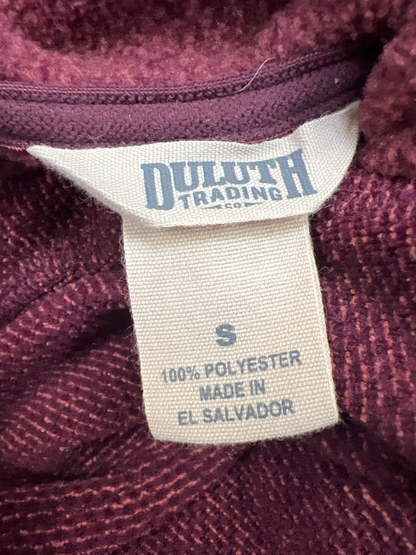 Duluth Trading Women's Burgundy/Red 1/2 Zip Park Point Pullover Hoodie - S image 3