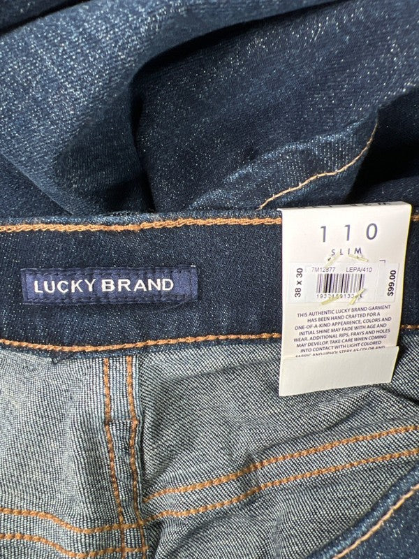 Lucky Brand Men’s Dark Wash 110 Slim Denim Jeans - 38x30 image 3