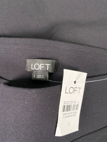 Loft Women's Black Pull On Seamed Ponte Leggings - L image 3