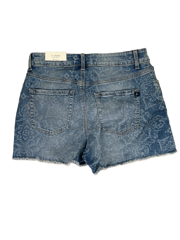 M Jeans by Maurices Women's Medium Wash High Rise Printed Jean Shorts - 12 image 2