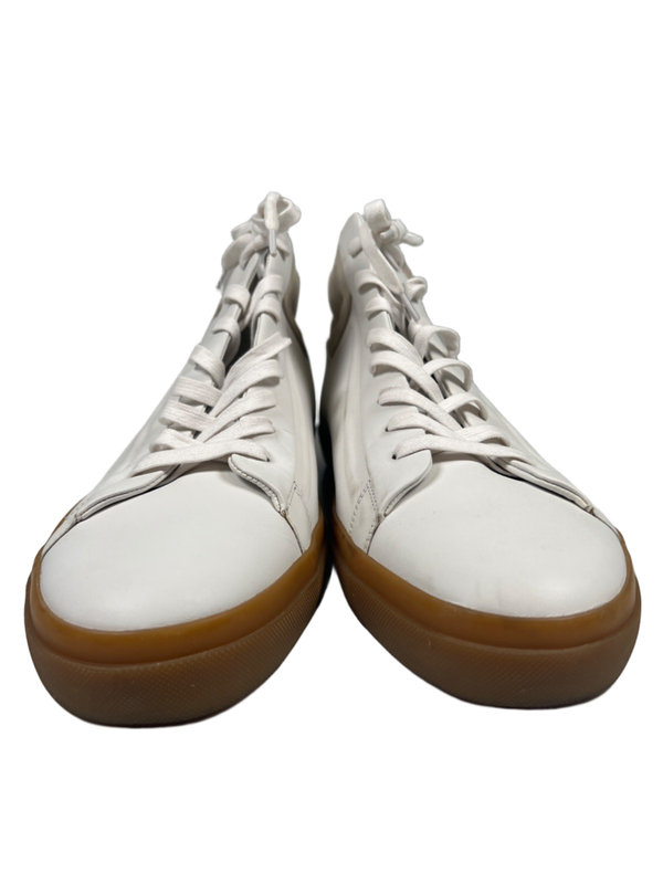 Vince Men's White/Ivory Fynn Glove Suede Accent Mid Top Sneakers - 13 image 2