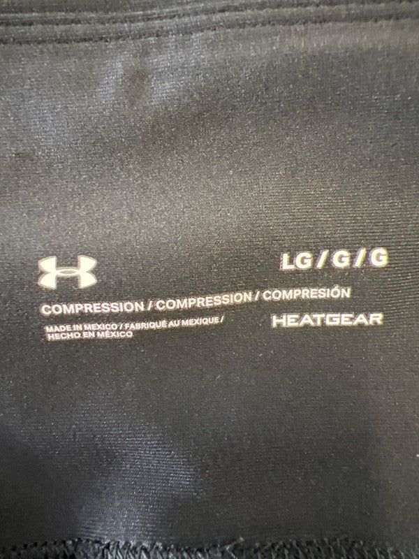 Under Armour Women's Black HeatGear Cropped Compression Leggings - L image 3