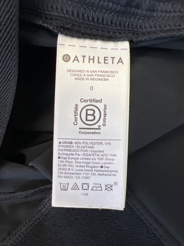 Athleta Women's Black Pull On Zip Ankle Athletic Joggers - 0 image 4