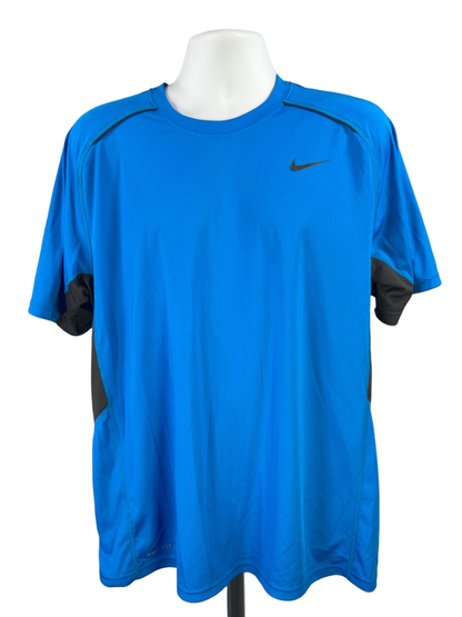 Nike Men's Blue Dri-Fit Legacy Short Sleeve Athletic Shirt - L