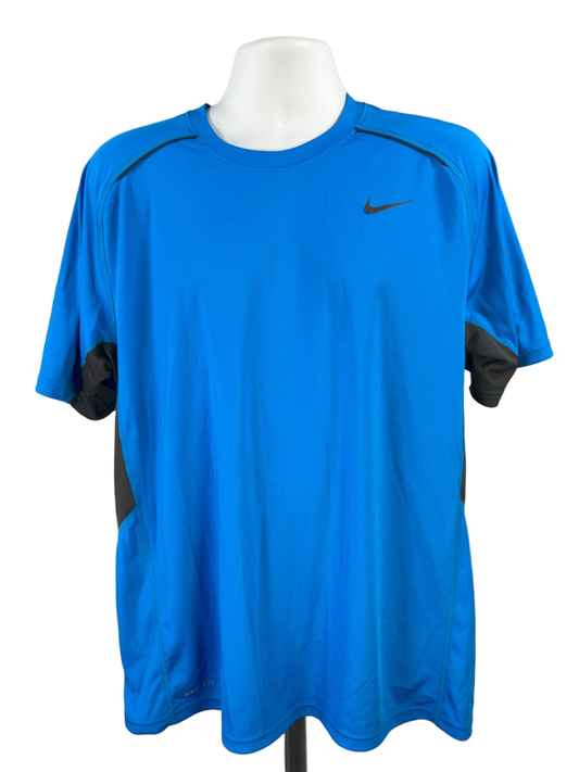 Nike Men's Blue Dri-Fit Legacy Short Sleeve Athletic Shirt - L
