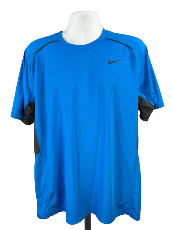 Nike Men's Blue Dri-Fit Legacy Short Sleeve Athletic Shirt - L