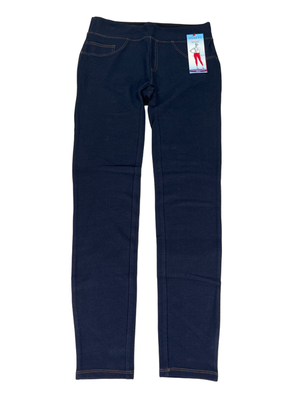 Assets by Spanx Women's Dark Wash Stretch Pull On Jeggings - L
