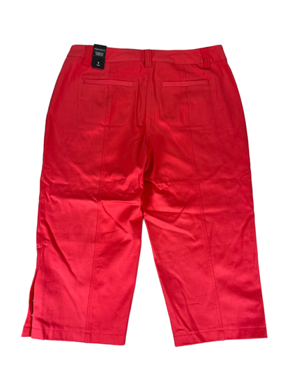 White House Black Market Women's Pink Snap Hem Crop Pants - 4 image 2