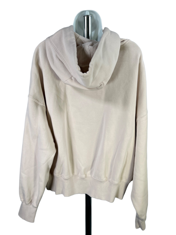 Nike Women's Beige Pheonix Fleece Oversized Pullover Hoodie Sweatshirt - M image 2
