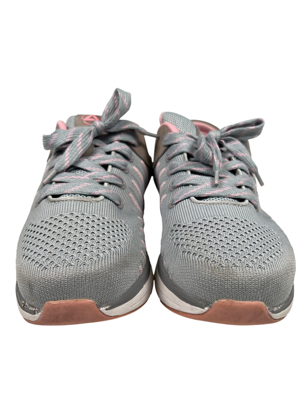 Zeba Women's Gray/Pink Low Top Slip-On Sneakers - 10.5 image 2