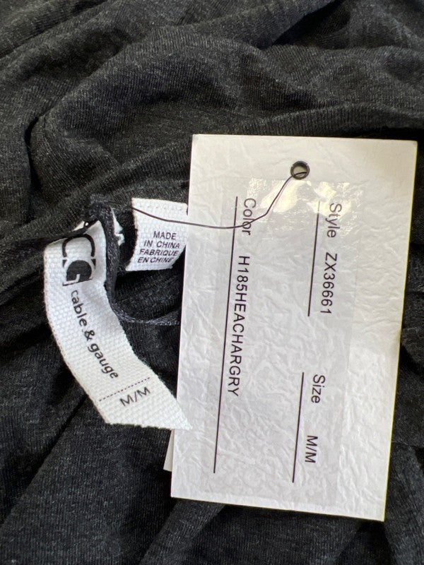 Cable and Gauge Women’s Gray Long Sleeve Shirt - M image 3