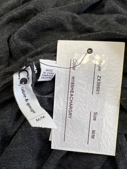 Cable and Gauge Women’s Gray Long Sleeve Shirt - M image 3