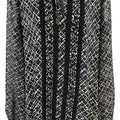 White House Black Market Women’s Black Long Sheer Sleeve Lined. Blouse - L