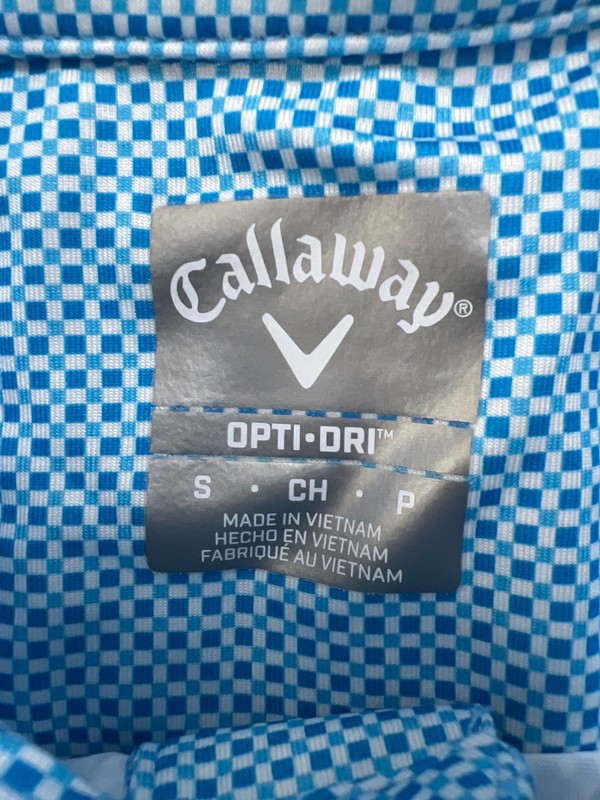 Callaway Men's Blue Opti-Dri Short Sleeve Athletic Golf Polo - S image 3