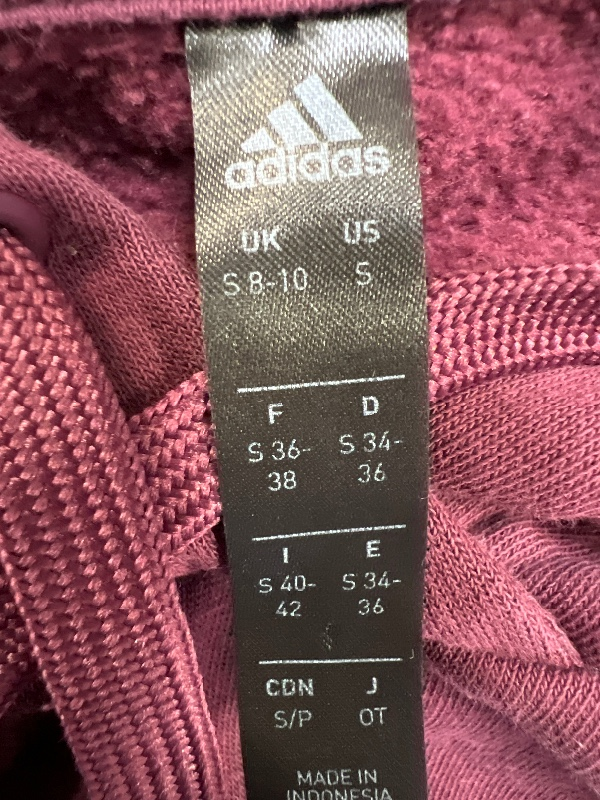 adidas Women's Burgundy Long Sleeve Pullover Sweatshirt - S image 3