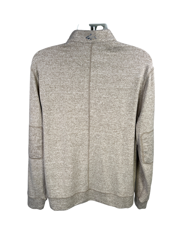 Greg Norman Men's Beige Heather Quarter Zip Sweatshirt - L image 2