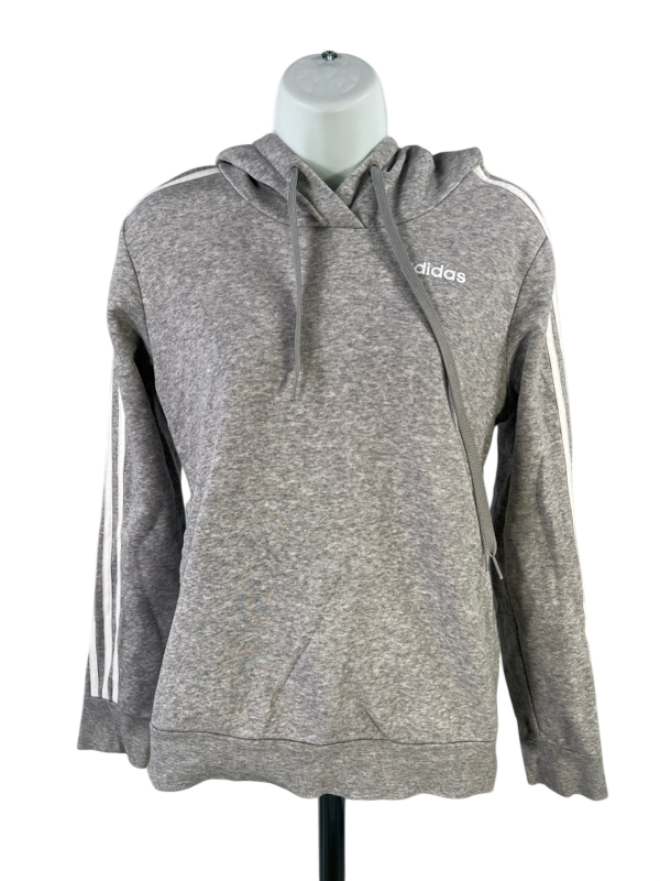 adidas Women's Gray Long Sleeve Pullover Sweatshirt - XS
